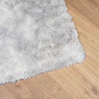 Covor shaggy vidaXL NAVARRA gri argintiu 160x160 cm 4