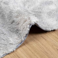 Covor shaggy vidaXL NAVARRA gri argintiu 160x160 cm 5
