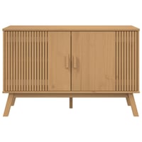 vidaXL OLDEN barna tömör fenyőfa tálalószekrény 114x43x73,5cm 8