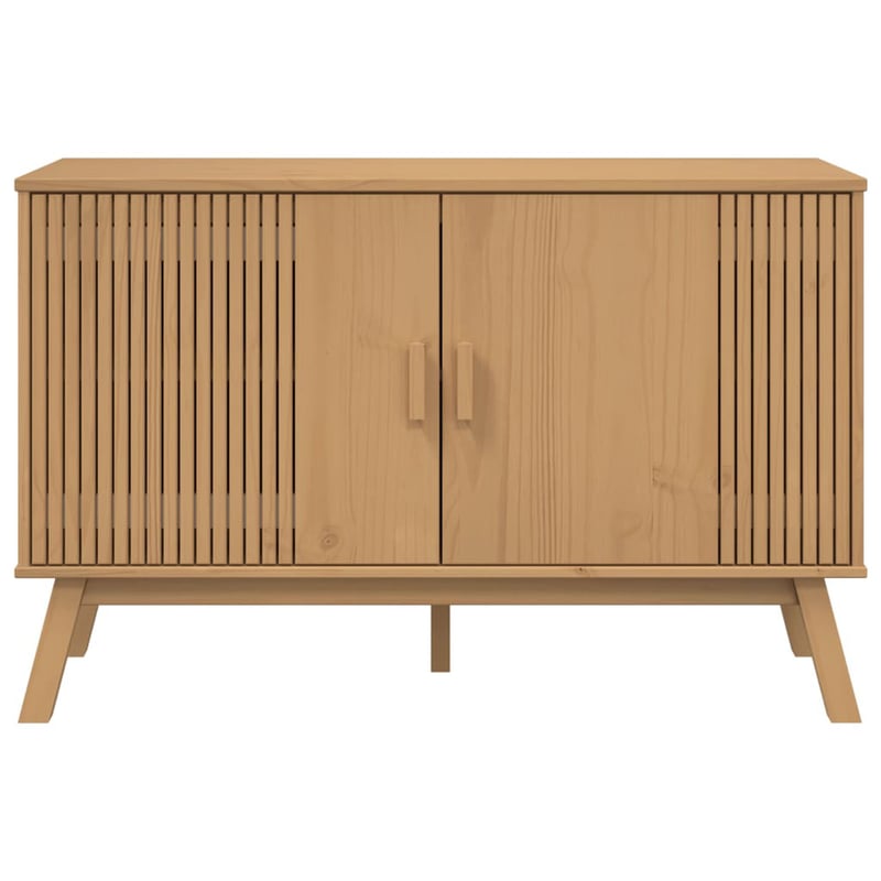 vidaXL OLDEN barna tömör fenyőfa tálalószekrény 114x43x73,5cm