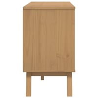vidaXL OLDEN barna tömör fenyőfa tálalószekrény 114x43x73,5cm 9