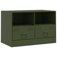 vidaXL Olívazöld Acél TV-szekrény 67x39x44 cm - 2 darab 7