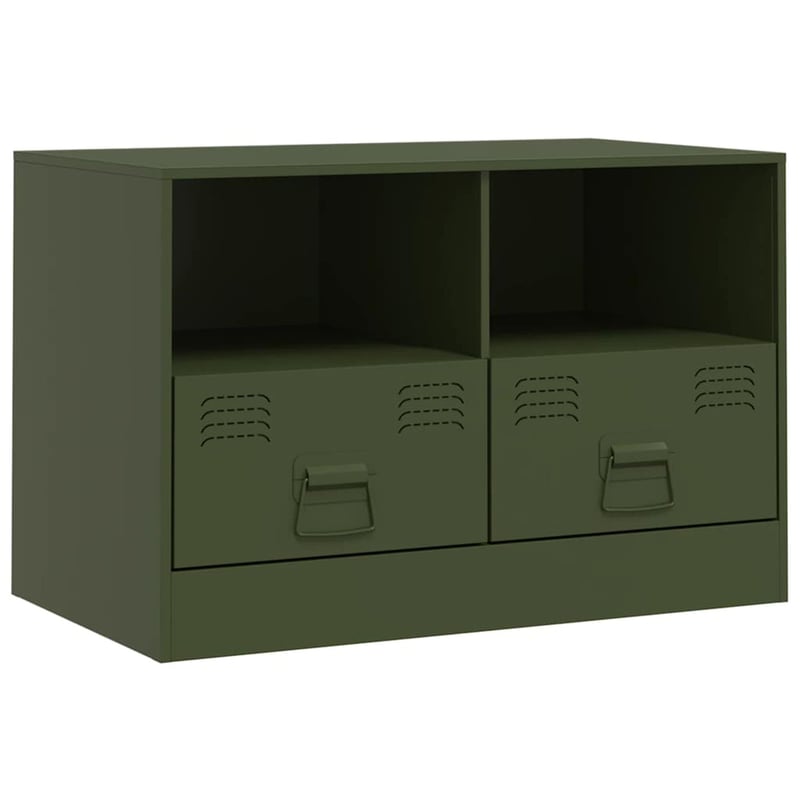 vidaXL Olívazöld Acél TV-szekrény 67x39x44 cm - 2 darab