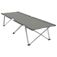 Pat de campanie pliabil vidaXL, gri, 194x62,5x42,5 cm 7
