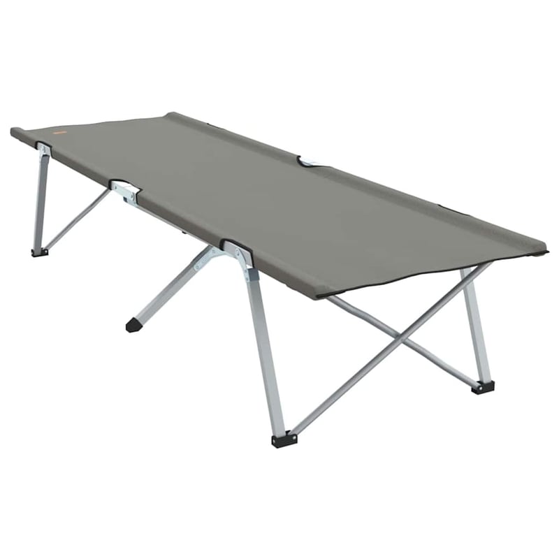 Pat de campanie pliabil vidaXL, gri, 194x62,5x42,5 cm