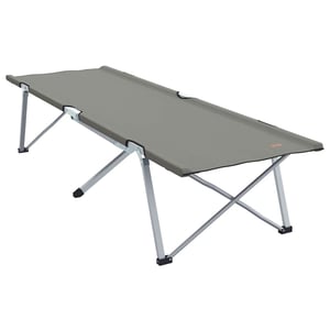 Skladacia kempingová posteľ vidaXL, sivá – 194x62,5x42,5 cm