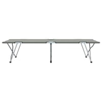 Pat de campanie pliabil vidaXL, gri, 194x62,5x42,5 cm 6