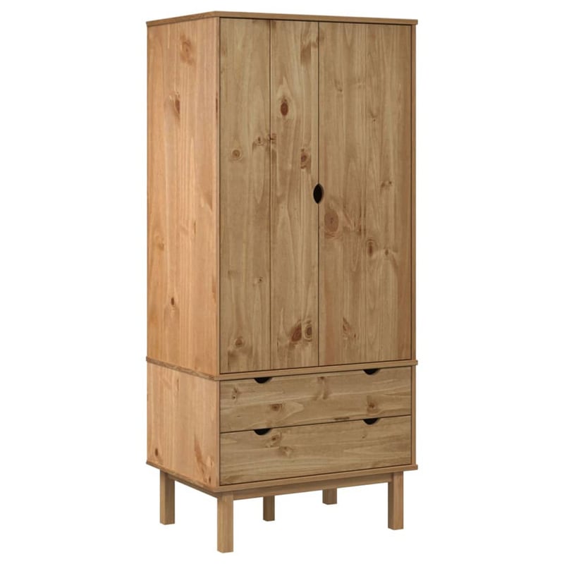 vidaXL OTTA tömör fenyőfa gardrób 76,5x53x172 cm
