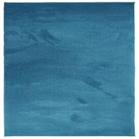 vidaXL OVIEDO türkiz rövid szálú szőnyeg 240x240 cm 1