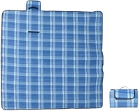 vidaXL Piknik Pléd Kék Kockás 200x200 cm Kemping Kert Outdoor 4