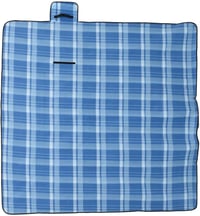 vidaXL Piknik Pléd Kék Kockás 200x200 cm Kemping Kert Outdoor 1