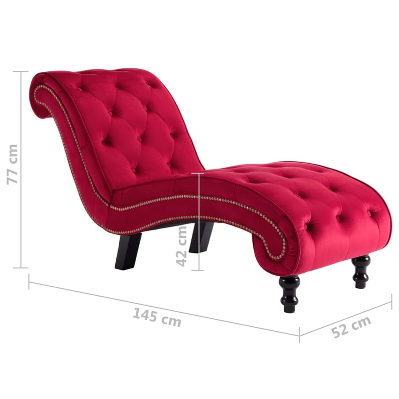 vidaXL piros bársony kanapé modern nappalihoz