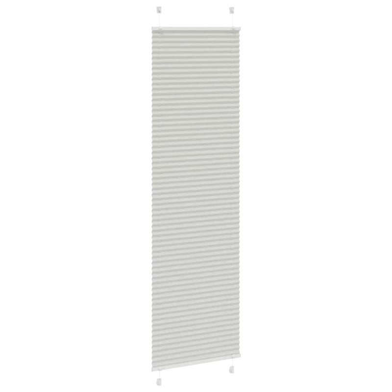 vidaXL pliszírozott redőny világosszürke 65x200 cm