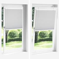 vidaXL pliszírozott redőny világosszürke 70x100 cm 8