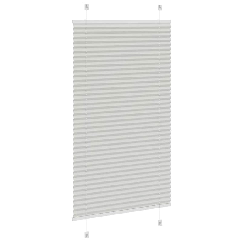 vidaXL pliszírozott redőny világosszürke 70x100 cm