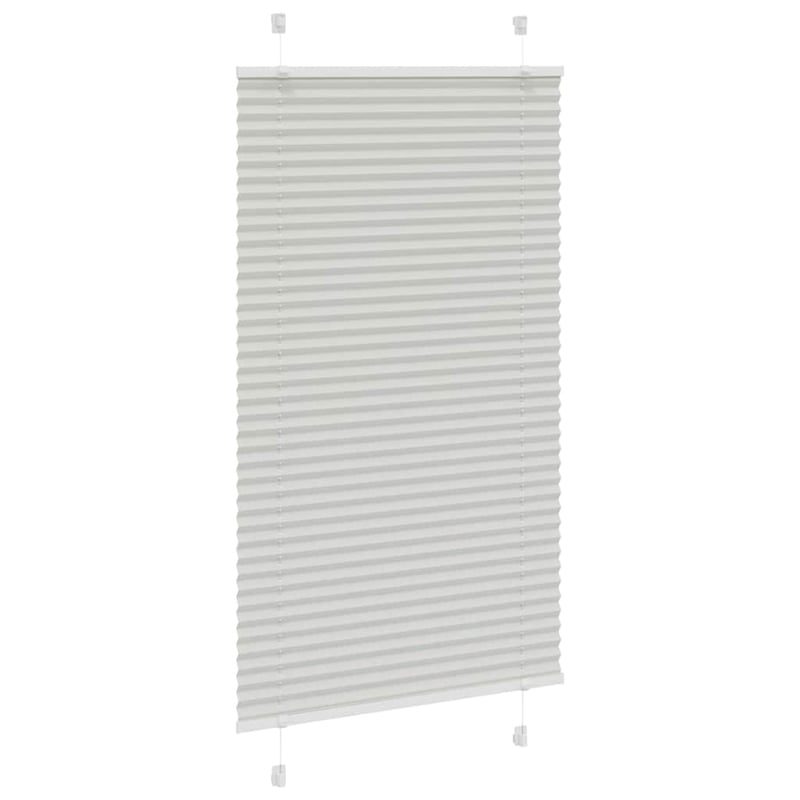 vidaXL pliszírozott redőny világosszürke 70x100 cm