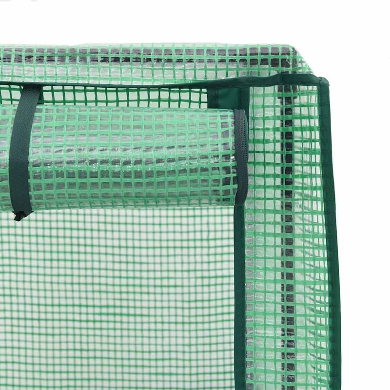 vidaXL Rattan Hatású Magaságyás Üvegháztakaróval 160x40x138cm