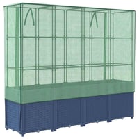vidaXL rattan hatású magaságyás üvegháztakaróval 160x40x153cm 6