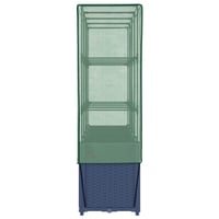 vidaXL rattan hatású magaságyás üvegháztakaróval 160x40x153cm 5