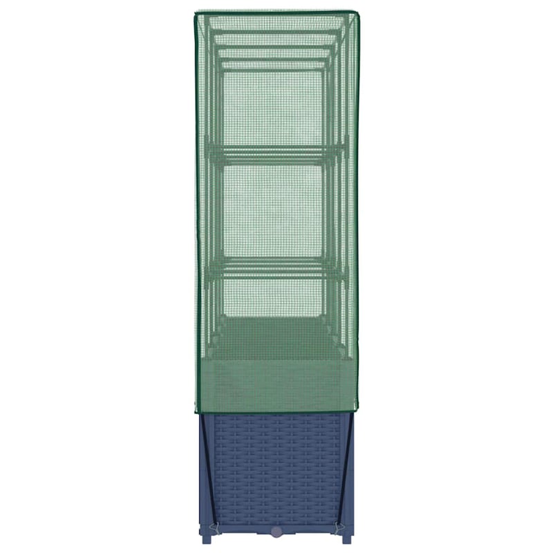 vidaXL rattan hatású magaságyás üvegháztakaróval 160x40x153cm
