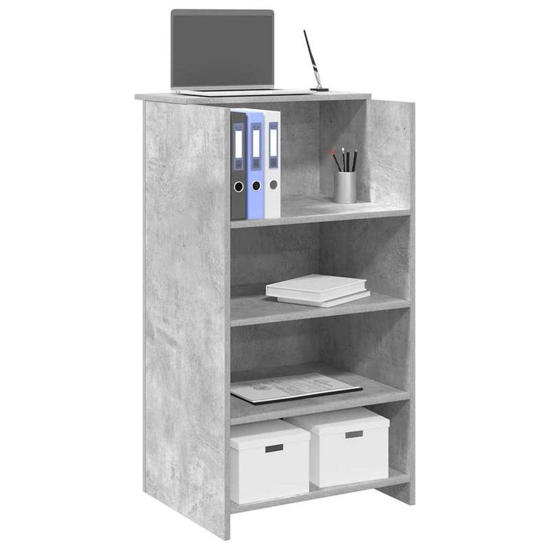vidaXL recepciós pult betonszürke 55x50x103,5 cm szerelt