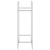vidaXL rozsdamentes acél tűzifatárolóhoz 80x28x86 cm 6