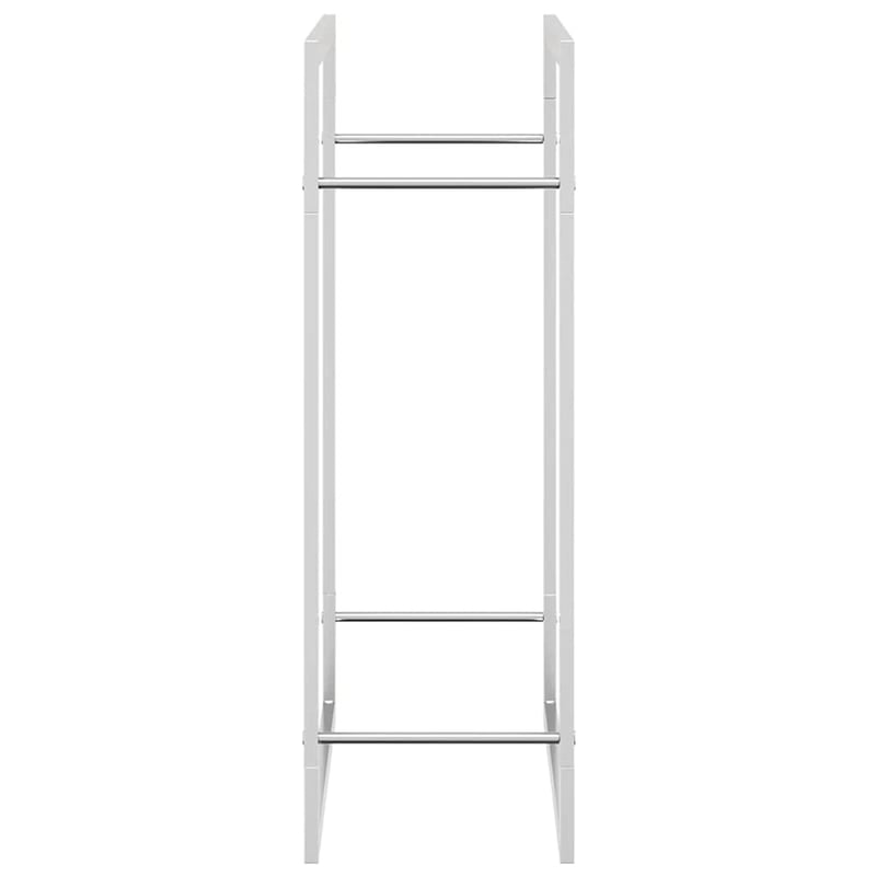 vidaXL rozsdamentes acél tűzifatárolóhoz 80x28x86 cm