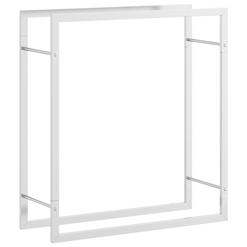 vidaXL rozsdamentes acél tűzifatárolóhoz 80x28x86 cm