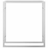 vidaXL rozsdamentes acél tűzifatárolóhoz 80x28x86 cm 5
