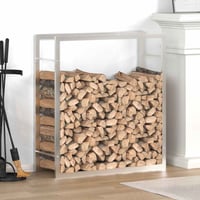 vidaXL rozsdamentes acél tűzifatárolóhoz 80x28x86 cm 2