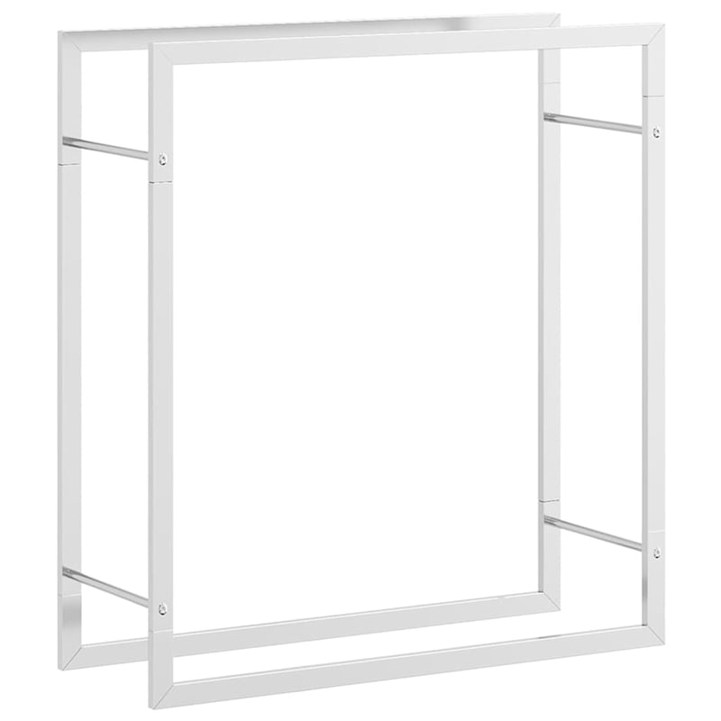 vidaXL rozsdamentes acél tűzifatárolóhoz 80x28x86 cm