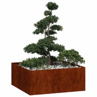 vidaXL rozsdamentes ültető 100x100x40 cm időjárásálló acél 3