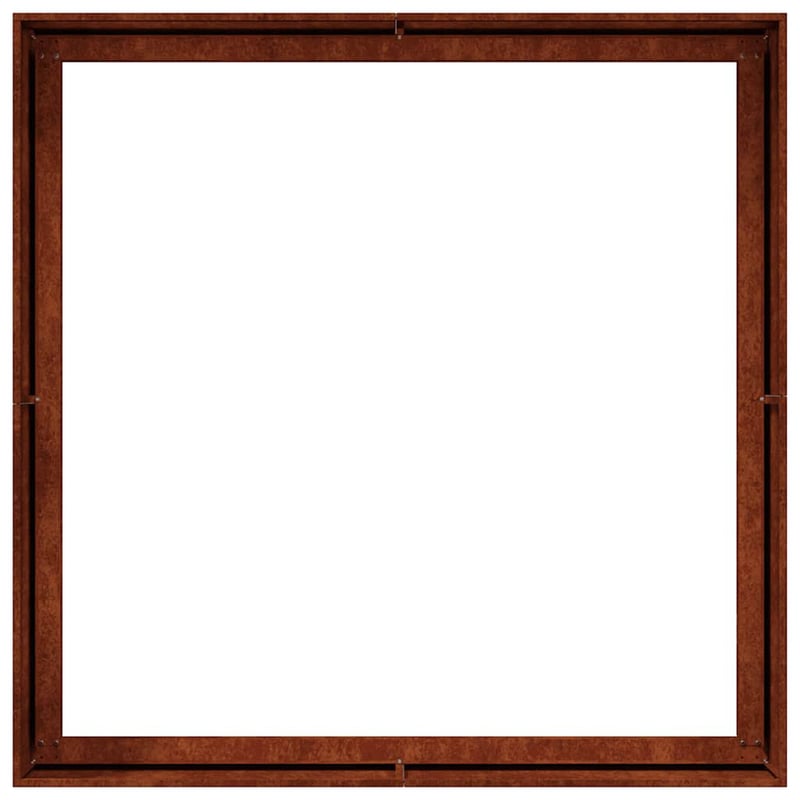 vidaXL rozsdamentes ültető 100x100x40 cm időjárásálló acél