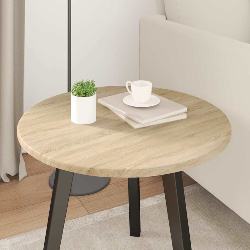 vidaXL Sonoma tölgy asztallap kerek 50 cm átmérő