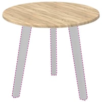 vidaXL Sonoma tölgy asztallap kerek 50 cm átmérő 3