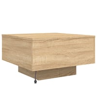 vidaXL Sonoma tölgy dohányzóasztal LED világítással 55x55x31cm 9