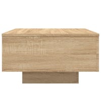 vidaXL Sonoma tölgy dohányzóasztal LED világítással 55x55x31cm 7