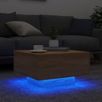 vidaXL Sonoma tölgy dohányzóasztal LED világítással 55x55x31cm 4