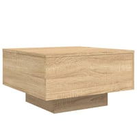 vidaXL Sonoma tölgy dohányzóasztal LED világítással 55x55x31cm 3