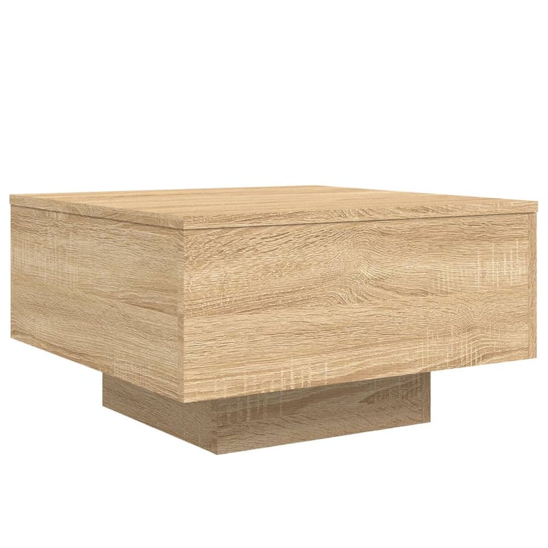 vidaXL Sonoma tölgy dohányzóasztal LED világítással 55x55x31cm