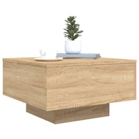 vidaXL Sonoma tölgy dohányzóasztal LED világítással 55x55x31cm 6