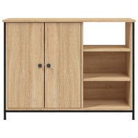 vidaXL Sonoma-Tölgy Komód 100x33x75 cm Fa Hatású 6