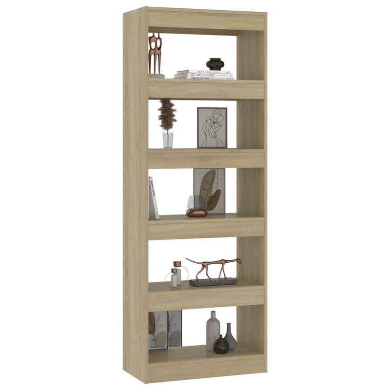 vidaXL Sonoma tölgy könyvszekrény 60x30x166 cm térelválasztó