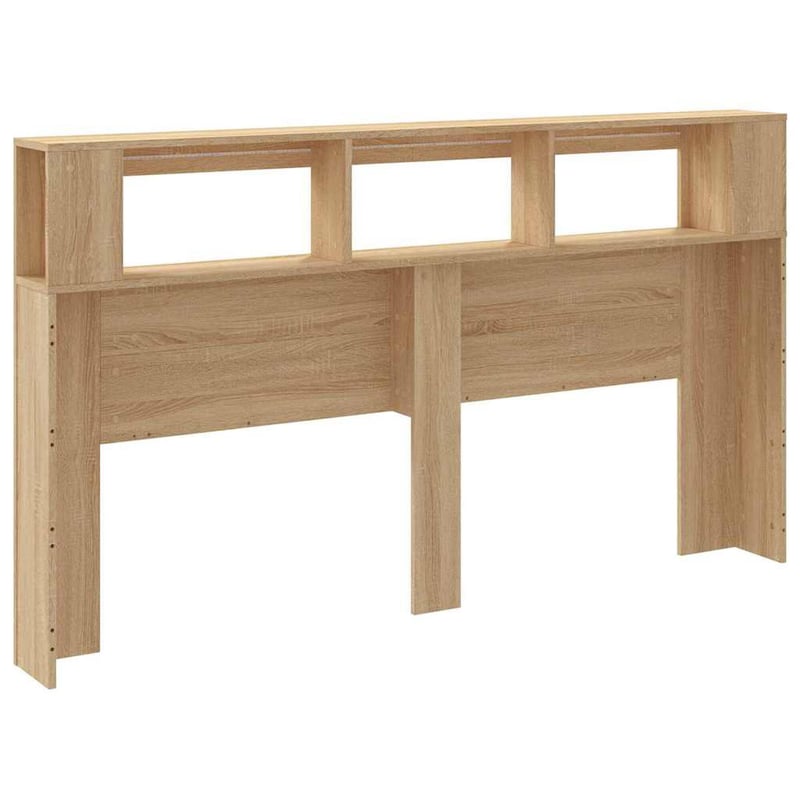 vidaXL Sonoma tölgy LED-es fejtámla 180 cm szerelt fa