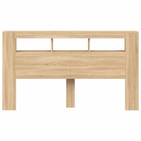vidaXL Sonoma tölgy LED-es fejtámla 180 cm szerelt fa 5