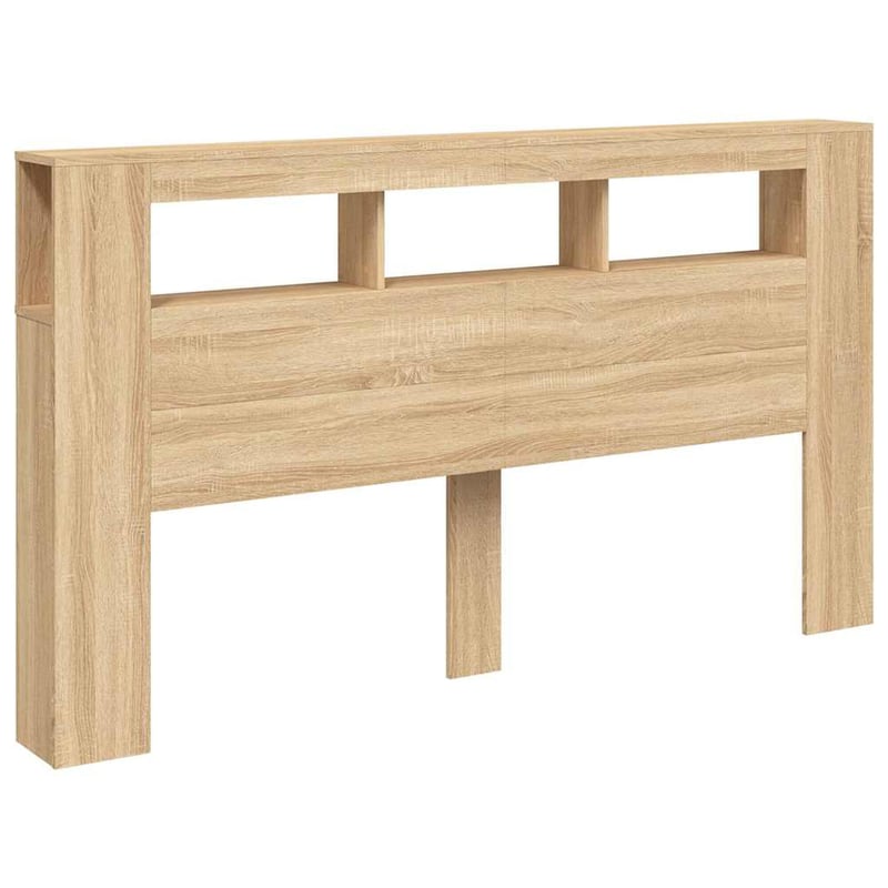 vidaXL Sonoma tölgy LED-es fejtámla 180 cm szerelt fa