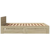 vidaXL Cadru de pat cu tăblie, stejar Sonoma, 160x200 cm, din lemn prelucrat, mobilier de dormitor 6