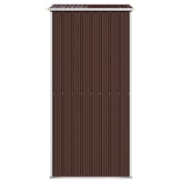vidaXL sötétbarna horganyzott acél kerti fészer 192x108x223 cm 5