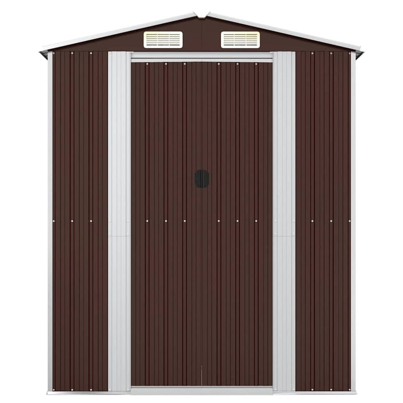 vidaXL sötétbarna horganyzott acél kerti fészer 192x108x223 cm