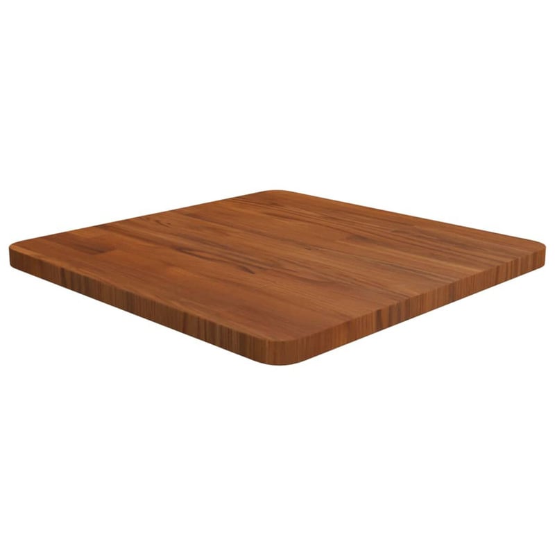 vidaXL Sötétbarna Tömör Tölgyfa Asztallap 50x50cm Négyzet